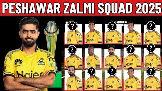 PSL 2025 Peshawar Zalmi Squad  Peshawar Zelmi New Squad For PSL 2025  PZ Squad For PSL 2025 [upl. by Abeh]