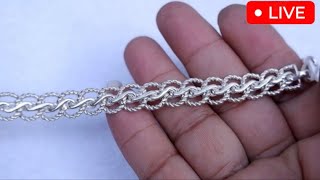 Wow heres how to make a popular silver bracelet 🔥🔨 gold viral video silver jewellry jewelry [upl. by Eiffe]