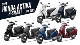 2023 Honda Activa 6G HSmart  All Color Options  Images  AUTOBICS [upl. by Kare]