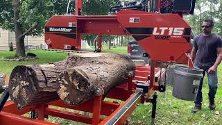 Picking up the WoodMizer LT15 Go WIDE Sawmill [upl. by Hsekin483]