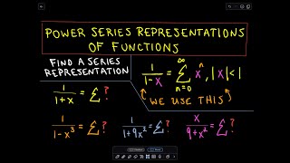 ❖ Power Series Representation of Functions ❖ [upl. by Ahsitahs]