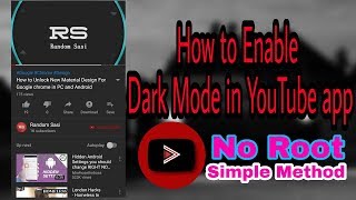 How to Enable DARK MODE in YouTube app Simple Alternate method  Youtube Vanced  No Root [upl. by Oconnor]