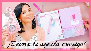 Agenda decorada con separadores y bolsillos TUTORIAL FÁCIL ⎜PEGA PAPEL O TIJERAS [upl. by Knitter]