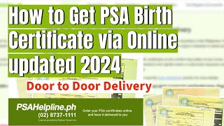 How to Get PSA Birth Certificate Online 2024 [upl. by Tatman788]