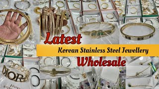 latest Korean Jewellery Wholesale  Stainless Steel Anti Tarnish Jewellery Wholesale  jewellery [upl. by Edals]