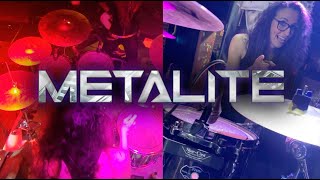 Metalite  We´re Like The Fire Lea Larsson Live Drum Playthrough [upl. by Coppins689]