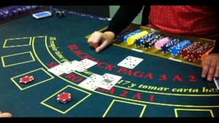 Curso de Croupier Madrid  Desarrollo de una partida de Blackjack [upl. by Graner493]