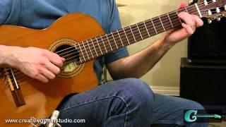 FINGERSTYLE GUITAR Three Finger Roll Technique [upl. by Idel]