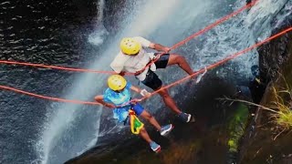 Abseiling එක මැද්දේ එයා මට දුන්න surprise එක😍🌹  traveljoduwa [upl. by Adnilemreh]