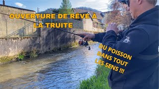 DES GROSSES TRUITES EN STREET   Pêche douverture rivière de montagne [upl. by Eatnad]