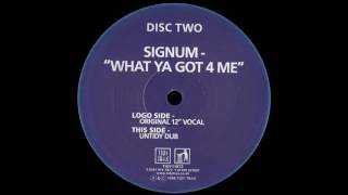 Signum  What Ya Got 4 Me Original 12quot Vocal [upl. by Gemoets]