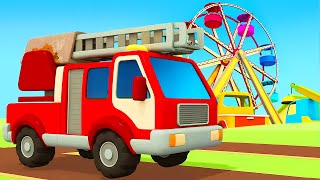 The fire truck for kids amp the ambulance for kids Full episodes of Helper Cars cartoons for kids [upl. by Avitzur294]