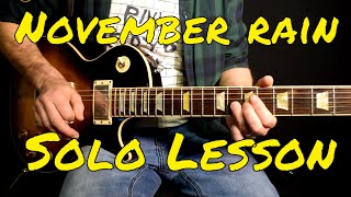 Guns n Roses  November Rain solo lesson [upl. by Alves]