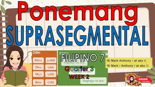 Filipino 7 Quarter 3 Week 2 Ponemang Suprasegmental [upl. by Neneek449]