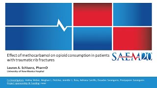 Effect of methocarbamol on opioid consumption in patients with traumatic rib fractures [upl. by Ayal]