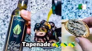 معجون الزيتون أسود وصفة سهلة وصحية comment faire une bonne tapenade fait maison [upl. by Ramo]