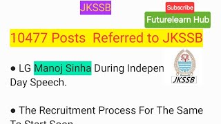 JKSSB Posts Update  JKSSB New Job Update  JKSSB Upcoming Posts  JKSSB Upcoming Jobs 2024 [upl. by Ennahoj]