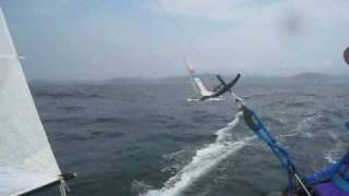 Catamaran nacra580 sailing with nacra 52 in 鎌倉 [upl. by Atidnan247]