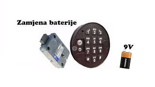 Elektronska brava MLocks EM3520  Upute za promjenu baterije  DIY [upl. by Beebe]