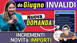 🔴 INVALIDI PARZIALI e TOTALI NOVITÀ GIUGNO 2024 ➡ IMPORTI PENSIONE BONUS 335€ 136€ INCREMENTI INPS [upl. by Imas476]