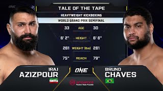 Iraj Azizpour vs Bruno Chaves  ONE Championship Full Fight [upl. by Hamrnand503]