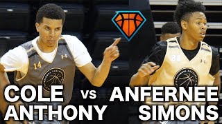 Cole Anthony vs Anfernee Simons  Top Guards In Their Class GO OFF at NBPA Top100 [upl. by Daile199]