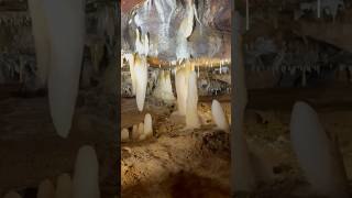 Stalactites and stalagmites create a captivating underground landscape in Ohio Caverns USA [upl. by Dazhehs445]