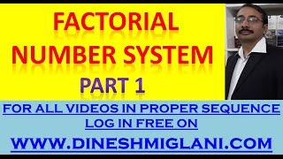 Best tricks for FACTORIAL Number System for CAT SNAP XAT MBA by Dinesh Miglani [upl. by Nara]