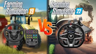 FS 19 VS FS 22 with 2 steering Wheels  Logitech G Saitek VS Thrustmaster T248 [upl. by Llertnauq324]