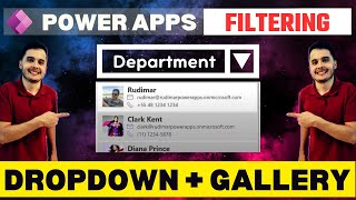 How to Filter a Gallery Based on Dropdown  Power Apps Tutorial [upl. by Ramunni]