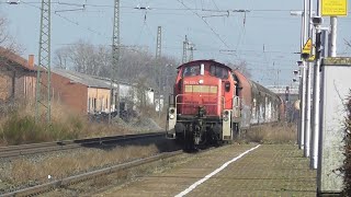 Freight trains shunting with DB class V90 and VLO Henschel locomotive in Bohmte [upl. by Lourdes755]