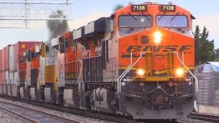 HD BNSF 5321 Freight train in the Columbia River Gorge [upl. by Kcirded]