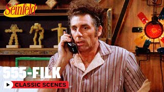 Kramer Becomes The Moviefone Man  The Pool Guy  Seinfeld [upl. by Ainer47]