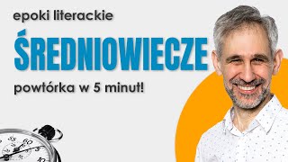 Średniowiecze  Epoki literackie w 5 minut  matura maturazpolskiego maturanamaksa [upl. by Uohk836]