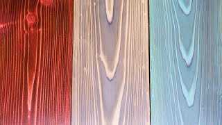 Stained Shou Sugi Ban  How to Burn Wood and add Color [upl. by Lawford802]