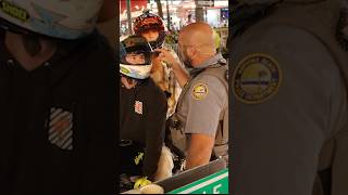 Biketoberfest cop show Pulled over for full face helmet but having visor up makeitmakesense [upl. by Kendyl]