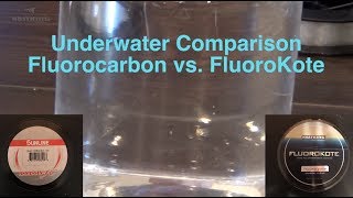 Underwater Comparison Fluorocarbon Fishing Lines vs KastKing FluoroKote [upl. by Amati]