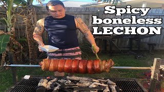 CEBU SPICY BONELESS LECHON  BOODLE FIGHT [upl. by Ranita]