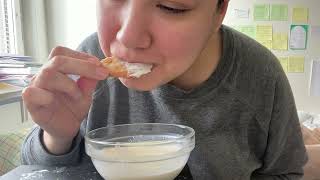 Cream with bread asmr mukbang [upl. by Hsima]