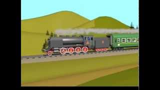 locomotiva cu aburi animatie [upl. by Kcin]