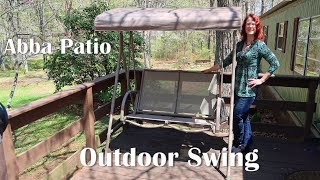 OUTDOOR SWING CANOPY 🍀ABBA PATIO Porch Deck Yard Furniture REVIEW 👈 [upl. by Akalam190]