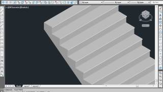 HOW TO CREATE STAIRS IN AUTOCAD3D DESIGN [upl. by Egedan957]