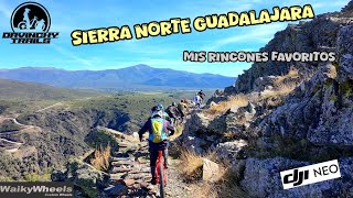 No puedes ir sin conocerlo  Sierra Norte Guadalajara DJI NEO enduro MTB del bonito [upl. by Rednaskela]