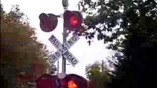 1 MILLION VIEWS Amtrak  High Street Railroad crossing in Amherst MA [upl. by Ahsilahk]