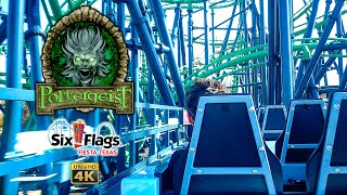 December 2023 Poltergeist Roller Coaster On Ride 4K POV with Queue Six Flags Fiesta Texas [upl. by Olecram268]