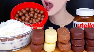 ASMR MALTESERS MAGNUM CHOCOLATE ICE CREAM MUKBANG 몰티져스 매그넘 초콜릿 아이스크림 먹방 チョコレート Es krim EATING SOUNDS [upl. by Magbie]