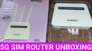 zebion 5G sim router unboxing in tamil [upl. by Casia]