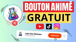 CRÉER un bouton danimation quotSabonnerquot YouTube TikTok et Instagram GRATUITEMENT [upl. by Yekciv]