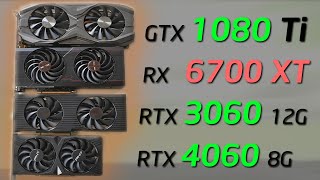 GTX 1080 Ti vs RTX 3060 RX 6700 XT and RTX 4060  Whats the Best Value GPU for your Gaming PC [upl. by Elrebma]