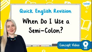 When Do I Use a SemiColon  KS2 English Concept for Kids [upl. by Nirtiac]